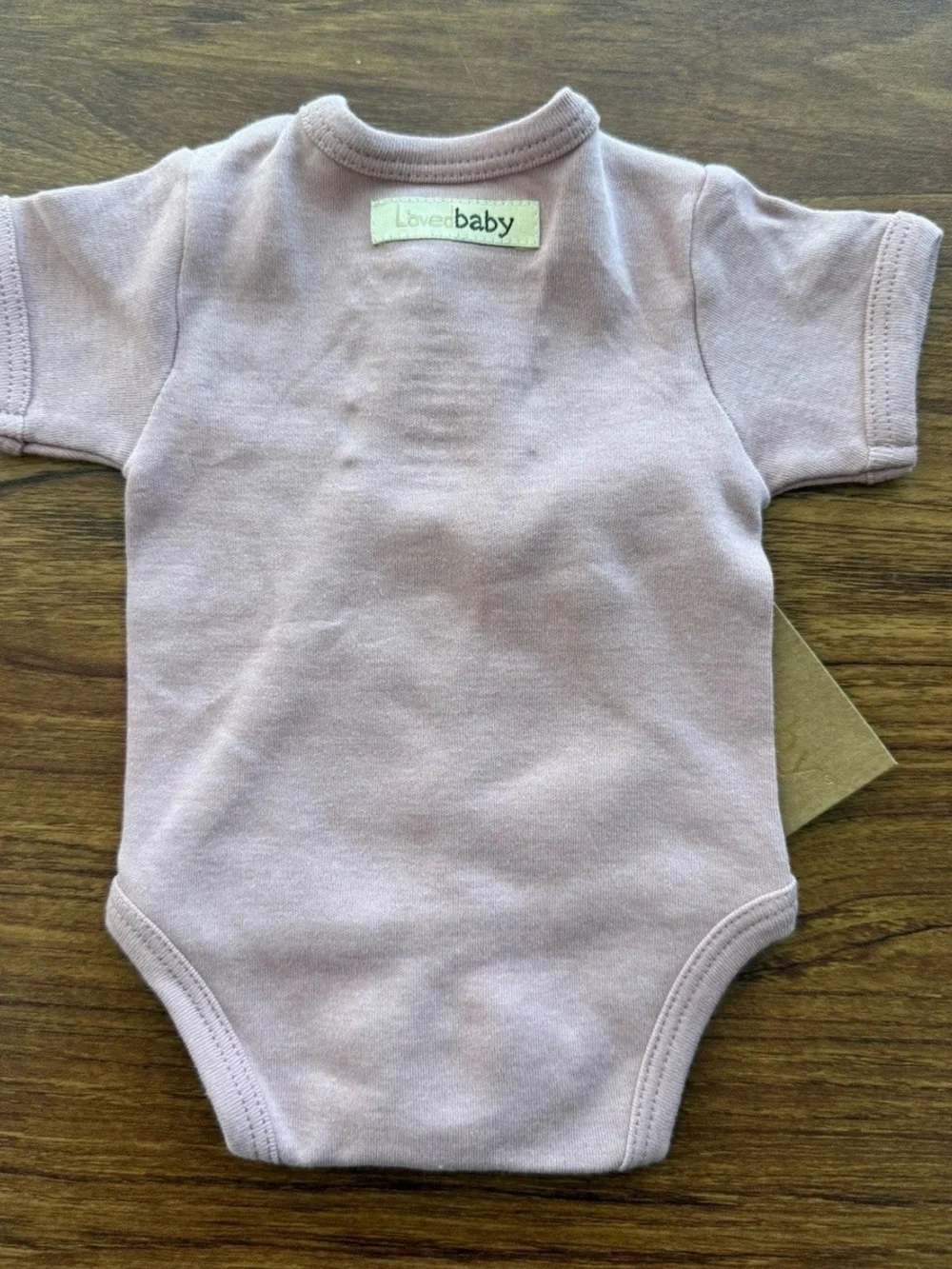 L’oved Baby Kimono Bodysuit Organic Cotton Mauve Preemie Newborn Minimalist